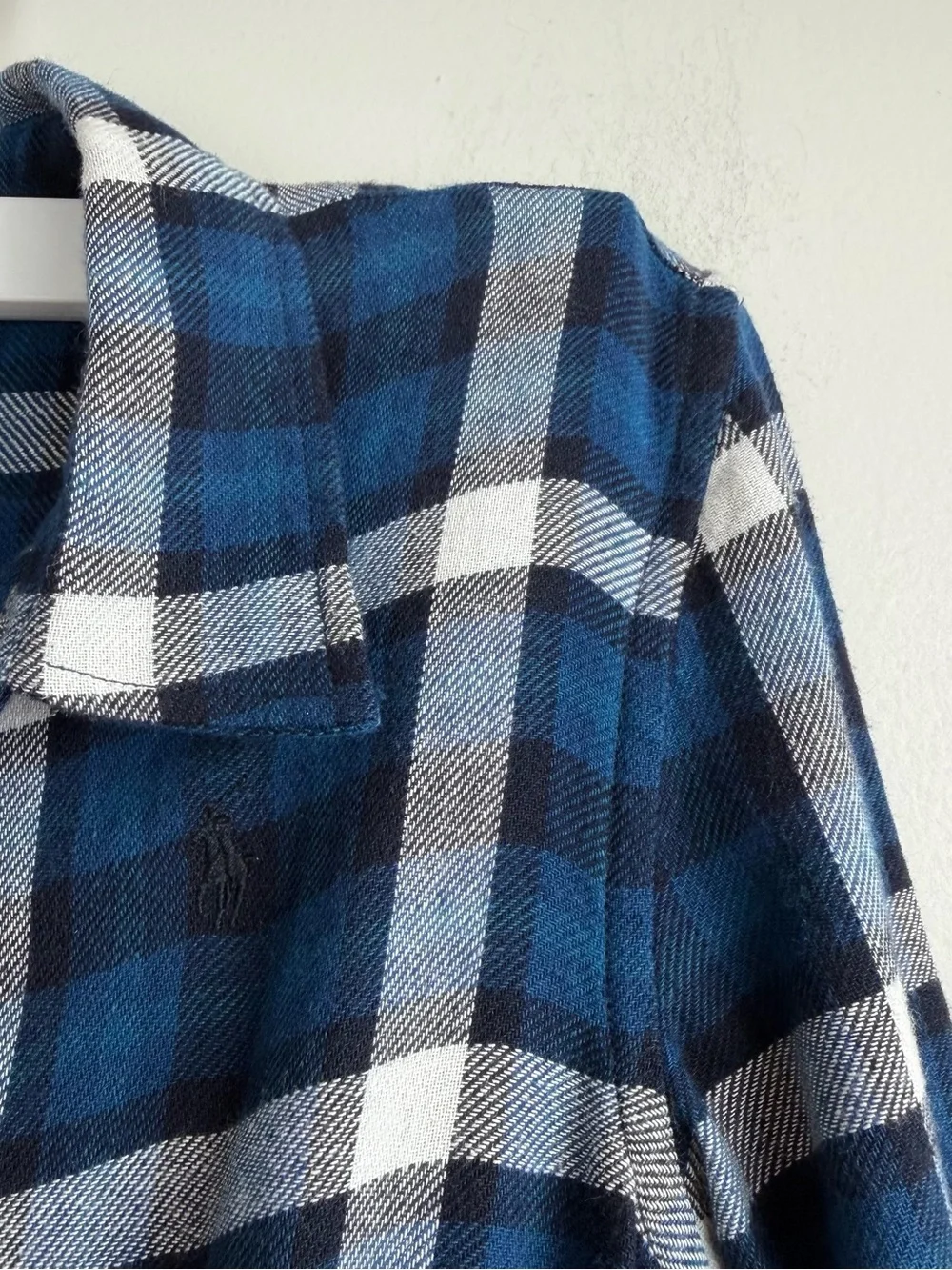 Polo Ralph Lauren Girls Size 6 Blue Plaid Flannel Tiered Shirt Dress Kids NWT